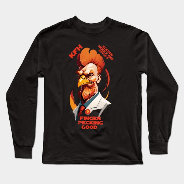 Finger Pecking Good Long Sleeve T-Shirt by Forgotten Times